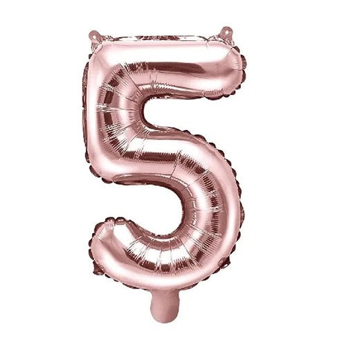 Mcolour 40 Rose Gold Foil Number 5 - Party wholesale hub