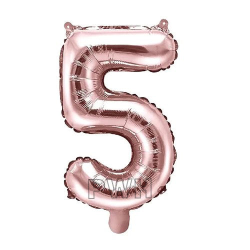 40" Rose Gold Colors Foil Number - (Numbers 0 - 9)