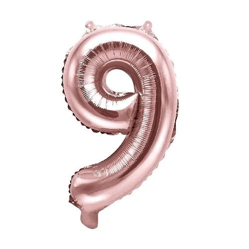 Mcolour 40 Rose Gold Foil Number 9 - Party wholesale hub