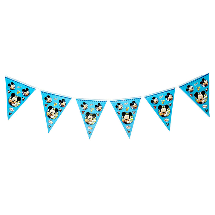 Mickey mouse theme birthday party wall banner - party wholesale hub