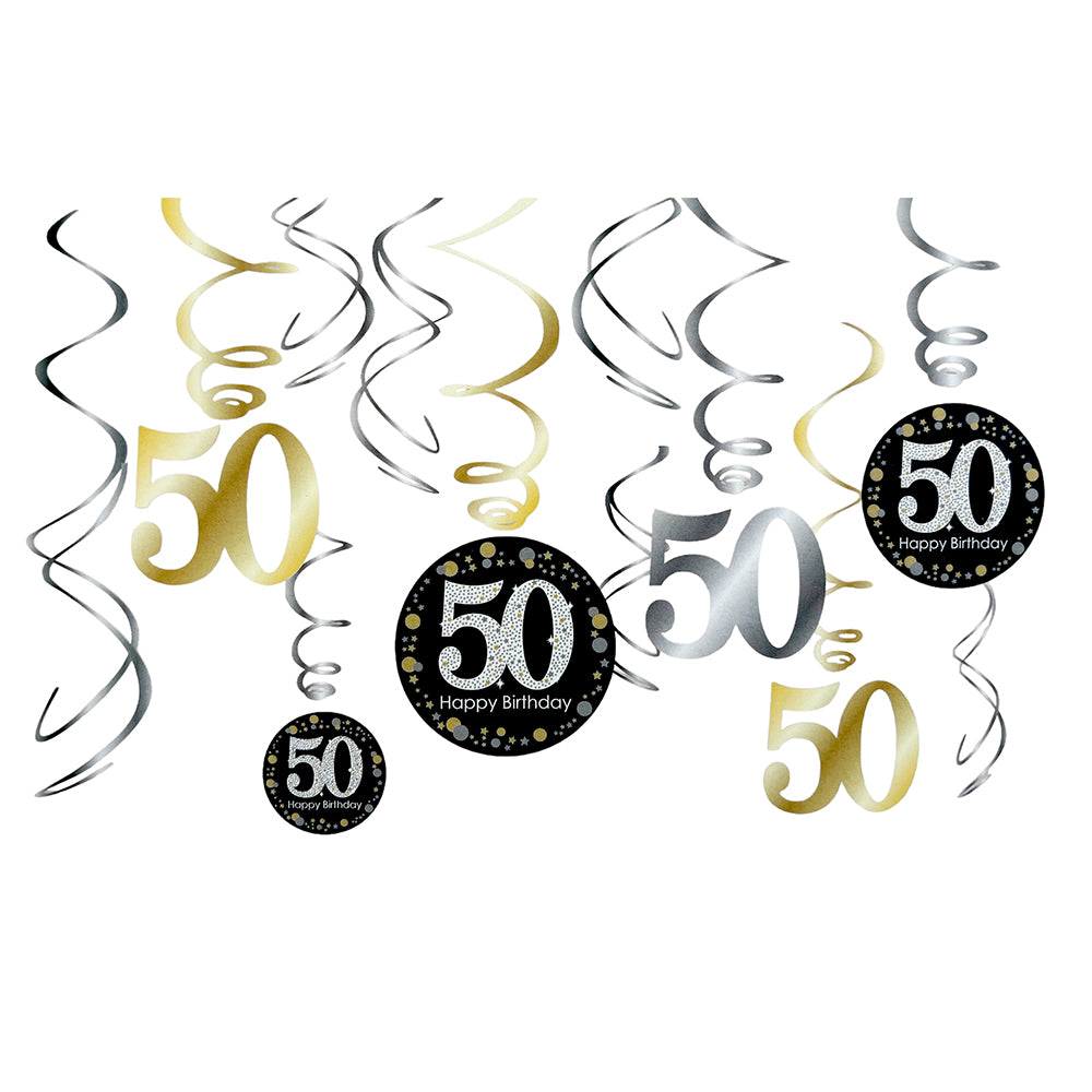 Milestone Hanging Swirls Set-50 Years Party wholesale hub