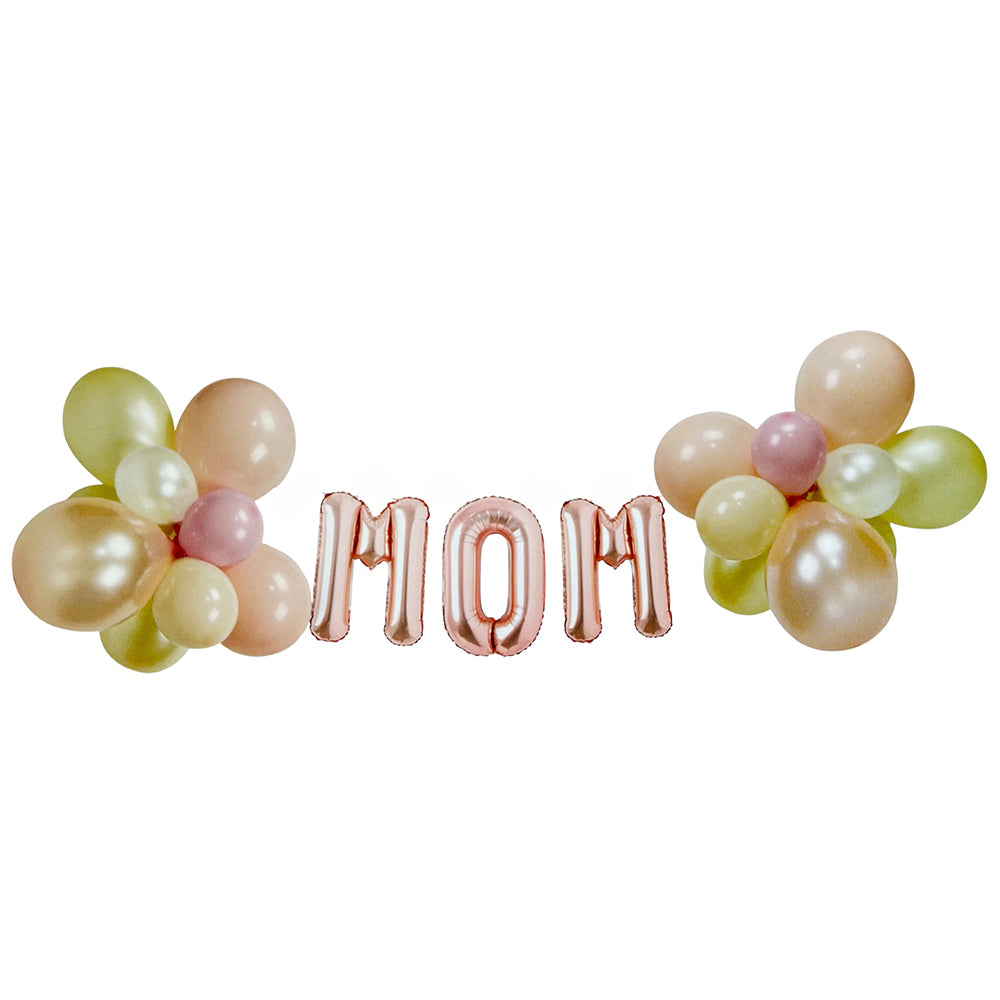 Mom Banner Foil Balloon Set