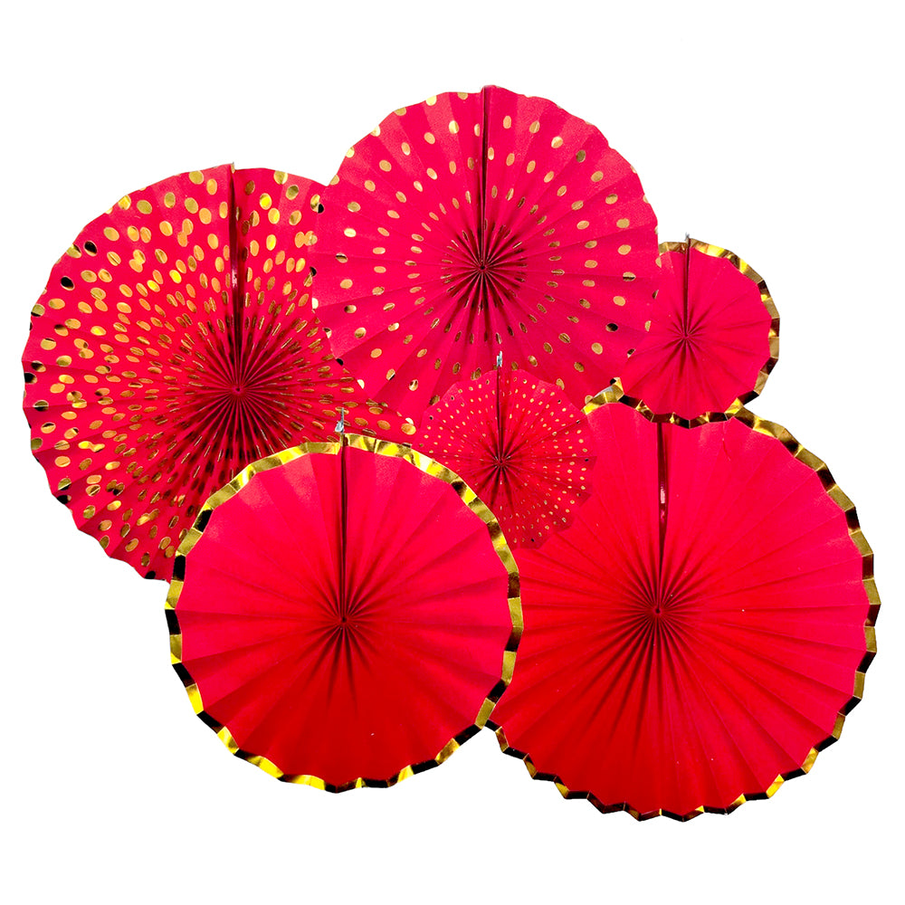 Party Paper Fans Glitter Assorted [6 Pcs] . Party wholesale hub