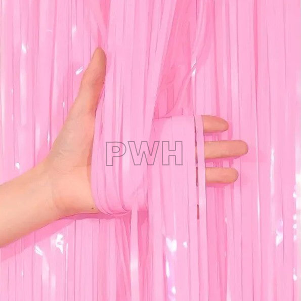 Pastel Color Foil Curtains - 6 Feet