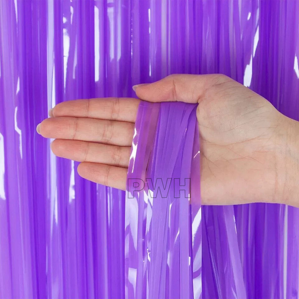 Pastel Color Foil Curtains - 6 Feet