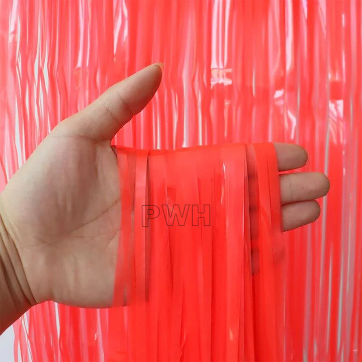 Pastel Color Foil Curtains - 6 Feet