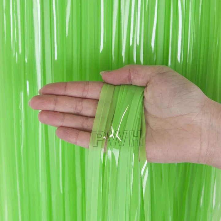 Pastel Color Foil Curtains - 6 Feet