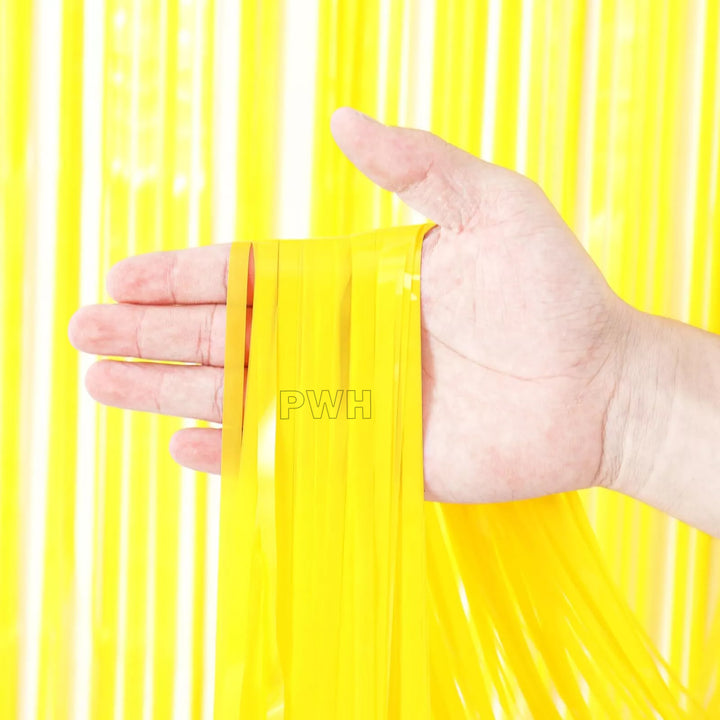 Pastel Color Foil Curtains - 6 Feet