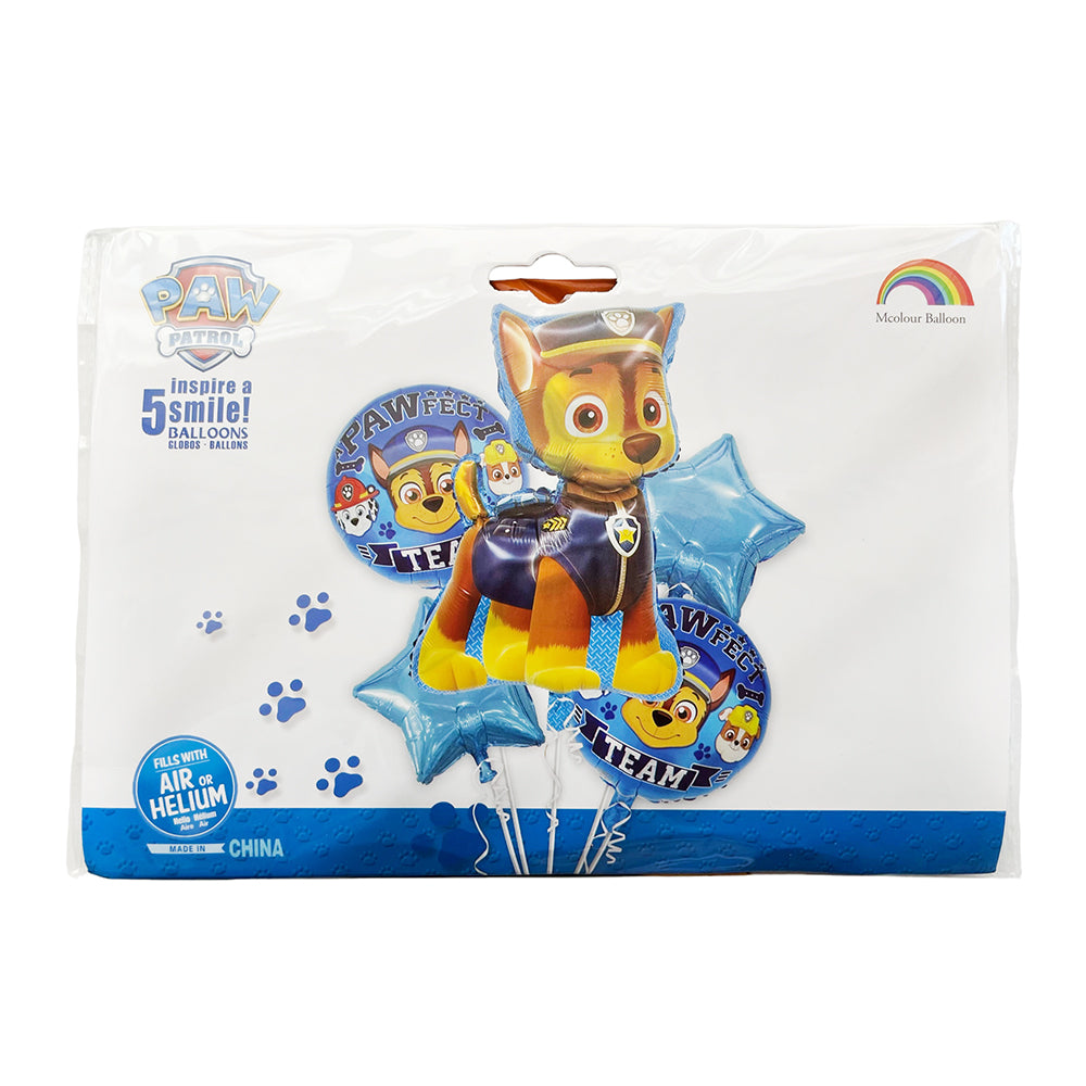 Paw Patrol Theme 5 in 1 Foil Balloon Set Party wholesale hub