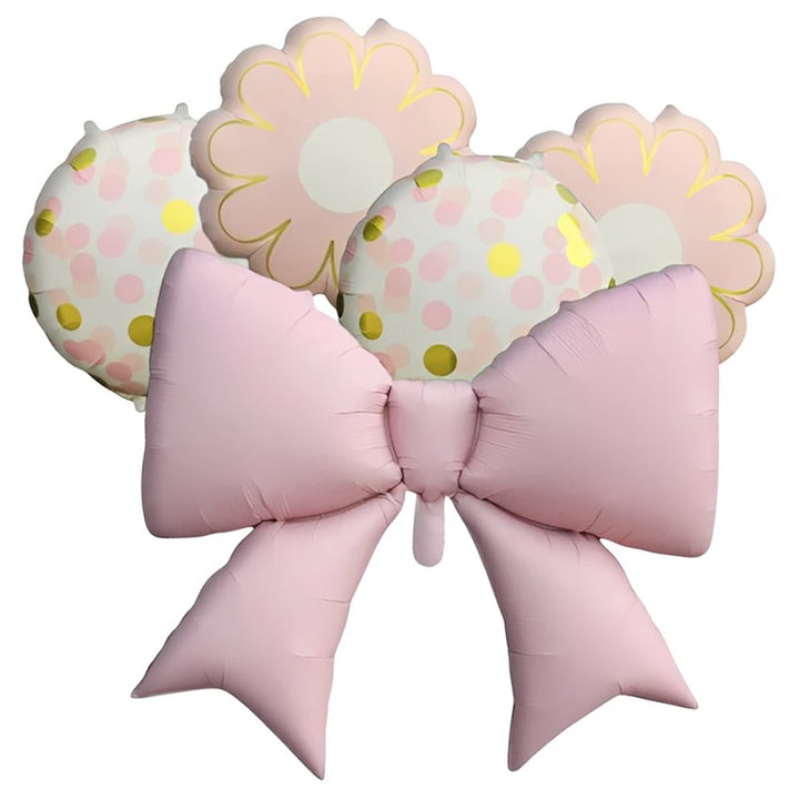 Bow Super Shaped 5 in 1 Foil balloon Set