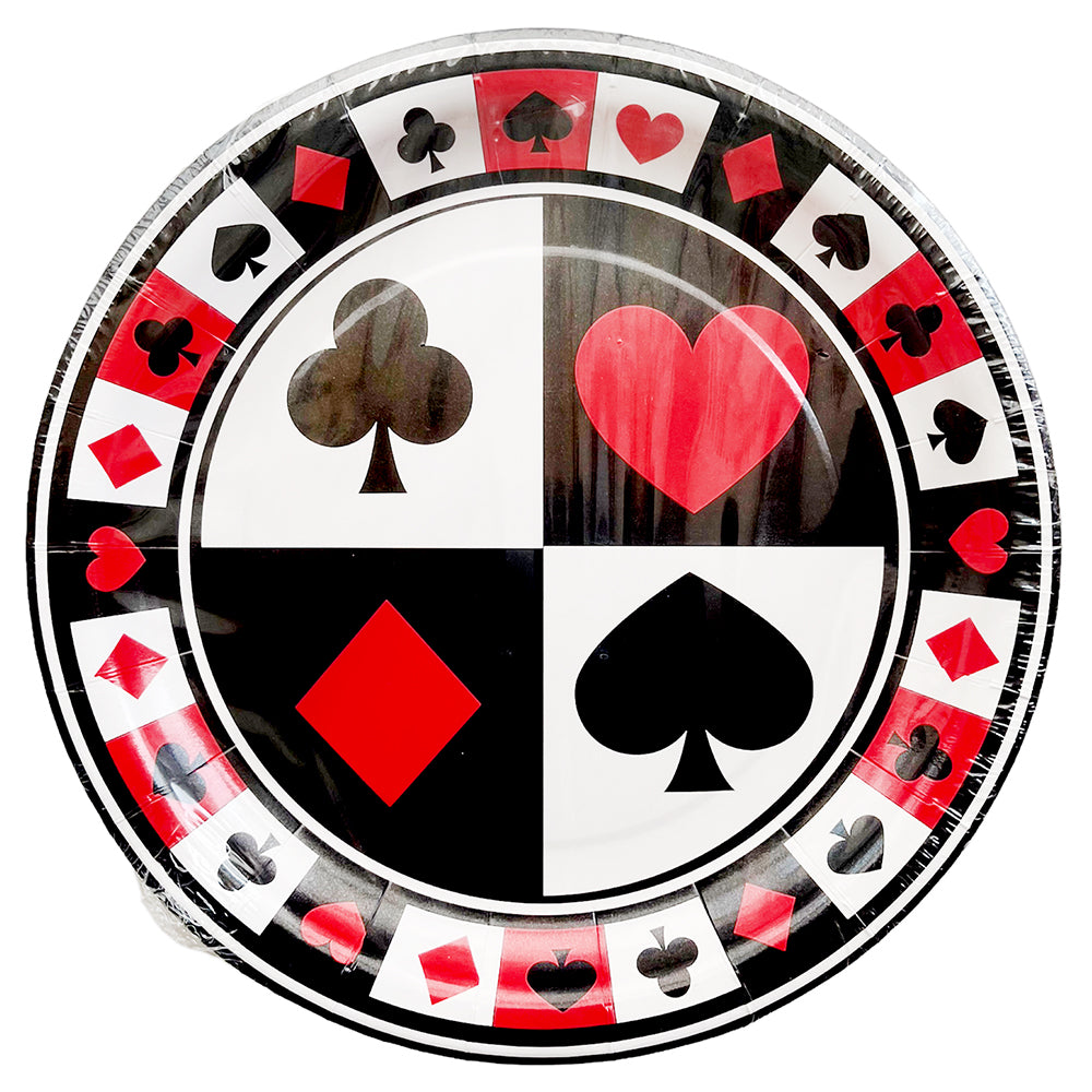 Poker Plates - 8 pcs [Casino] - Party wholesale hub