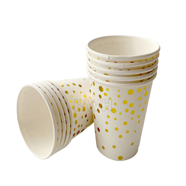 Polka Theme Glitter Paper Cups [10 Nos]