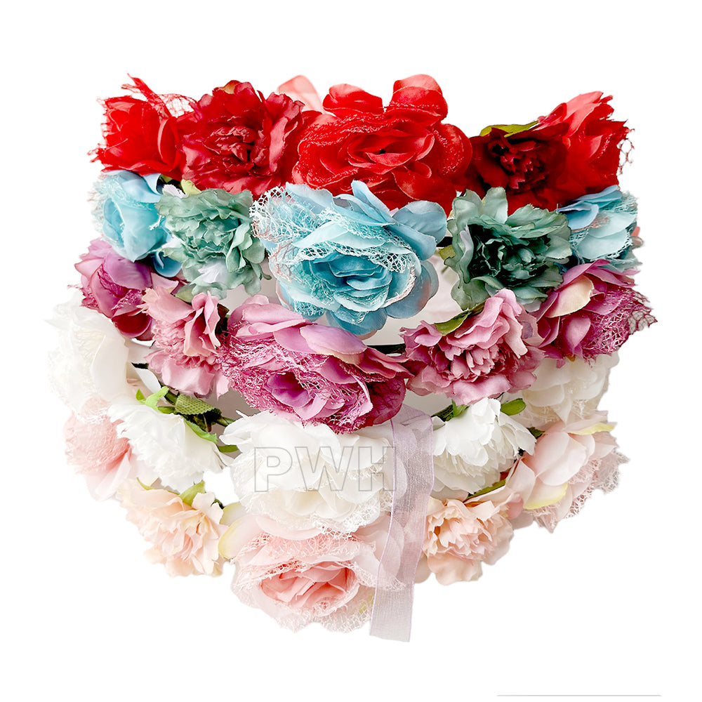 Rose Flower Tiara - Assorted Colors