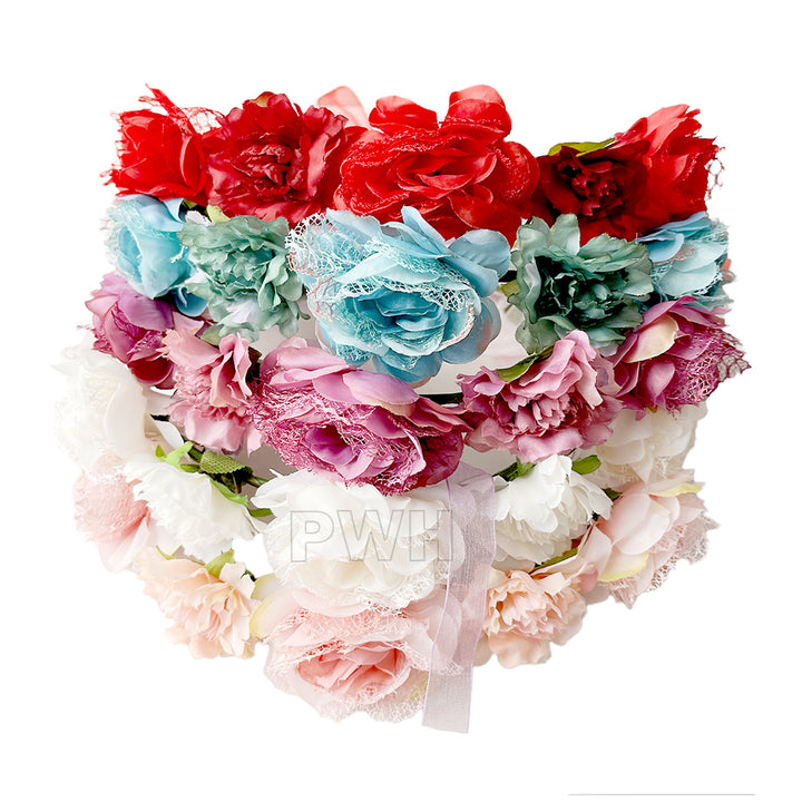 Rose Flower Tiara - Assorted Colors
