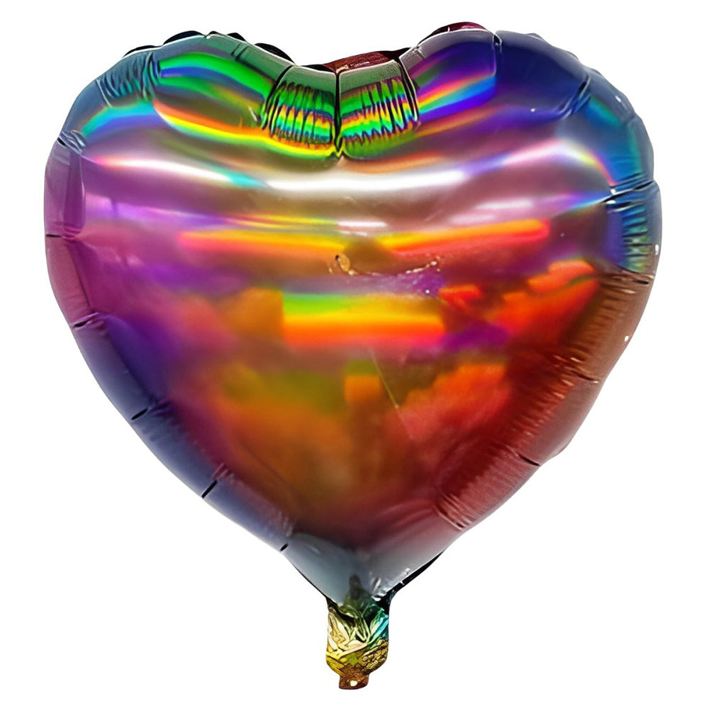 Rainbow Radiant Foil Balloon - Heart, Star and Round