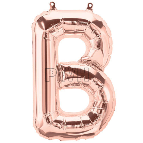 16" STANDARD Foil Alphabet Balloons- Rose Gold (Letters A - Z)