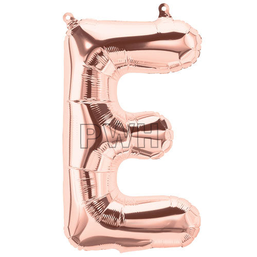 16" STANDARD Foil Alphabet Balloons- Rose Gold (Letters A - Z)