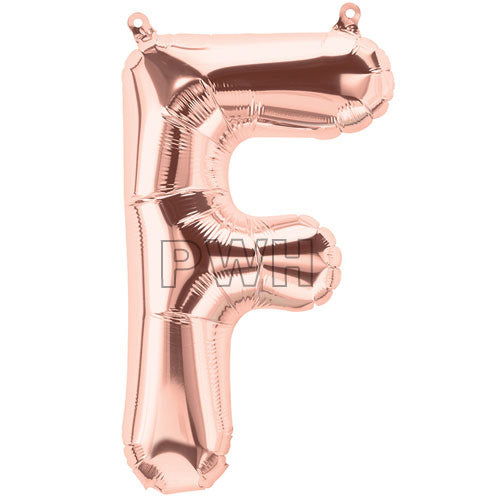 16" STANDARD Foil Alphabet Balloons- Rose Gold (Letters A - Z)