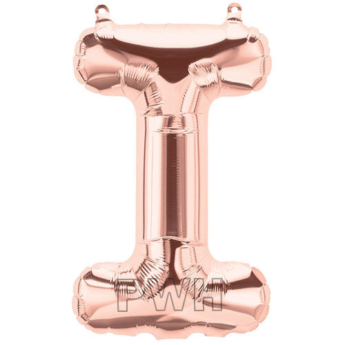 16" STANDARD Foil Alphabet Balloons- Rose Gold (Letters A - Z)