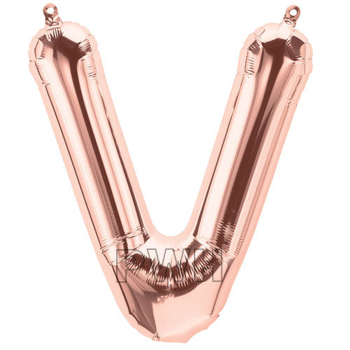 16" STANDARD Foil Alphabet Balloons- Rose Gold (Letters A - Z)