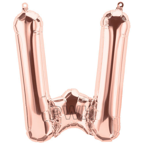 16" STANDARD Foil Alphabet Balloons- Rose Gold (Letters A - Z)