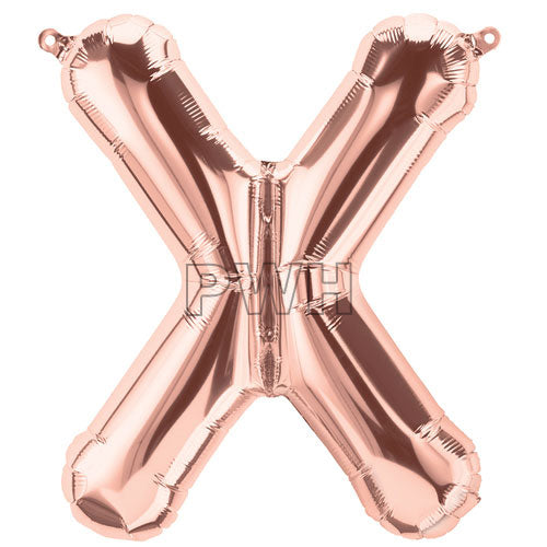 16" STANDARD Foil Alphabet Balloons- Rose Gold (Letters A - Z)