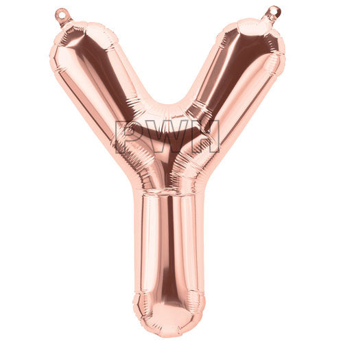16" STANDARD Foil Alphabet Balloons- Rose Gold (Letters A - Z)