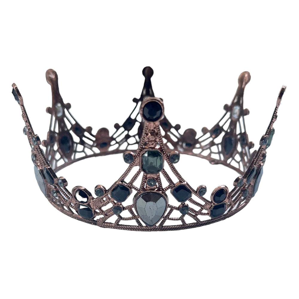 Rose Gold Rhine Stone Tiara Crown-party wholesale hub