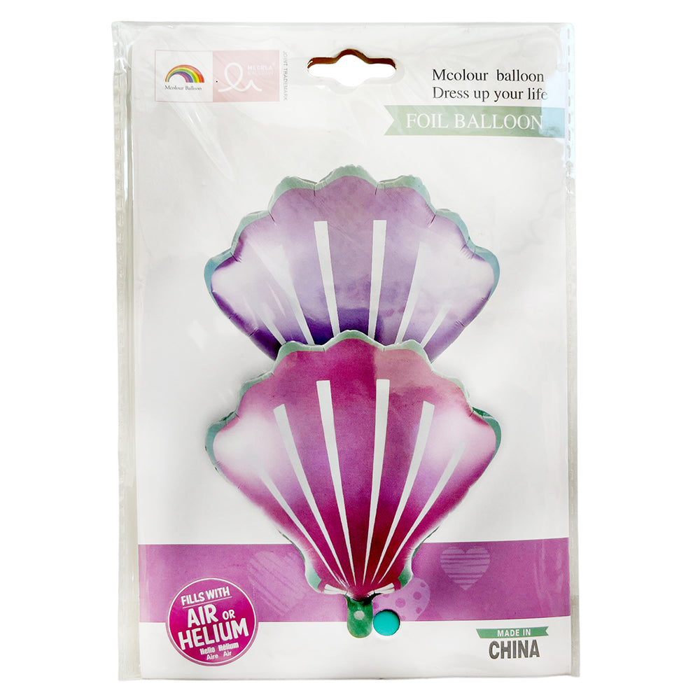 Sea Shell Foil Balloon-Uninflated-Party wholesale hub.