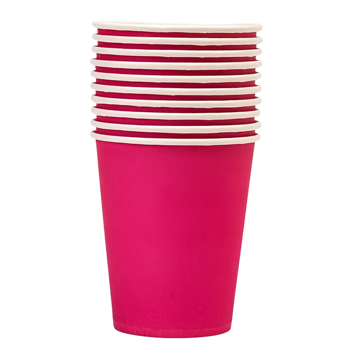 Solid Color Paper Cups Set (Set of 10 cups) - Avbl in 7 colors