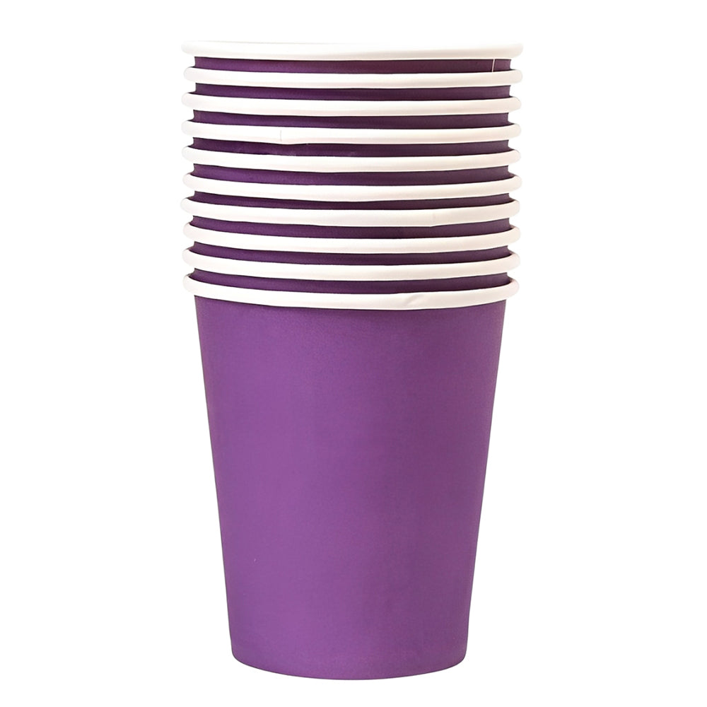 Solid Color Paper Cups Set (Set of 10 cups) - Avbl in 7 colors