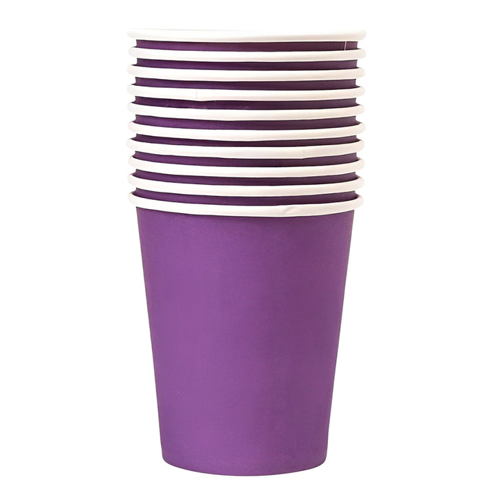 Solid Color Paper Cups Set (Set of 10 cups) - Avbl in 7 colors