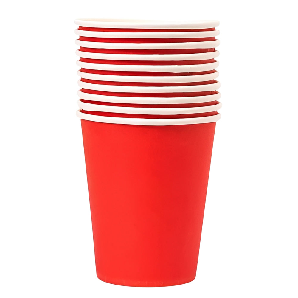 Solid Color Paper Cups Set (Set of 10 cups) - Avbl in 7 colors