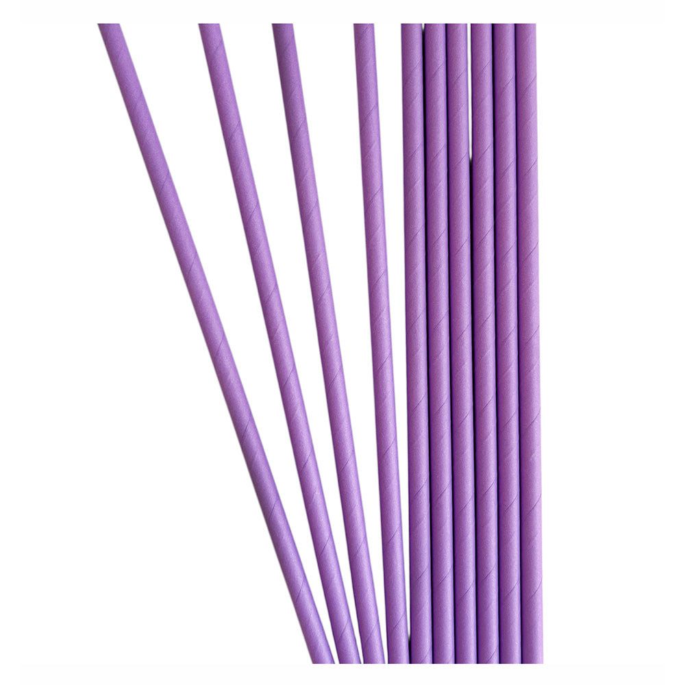 Solid Color Paper Drinking Straw (Set of 10 straws) - Avbl in 6 colors
