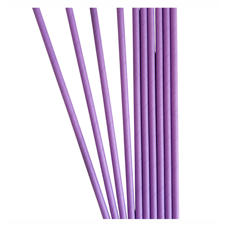 Solid Color Paper Drinking Straw (Set of 10 straws) - Avbl in 6 colors