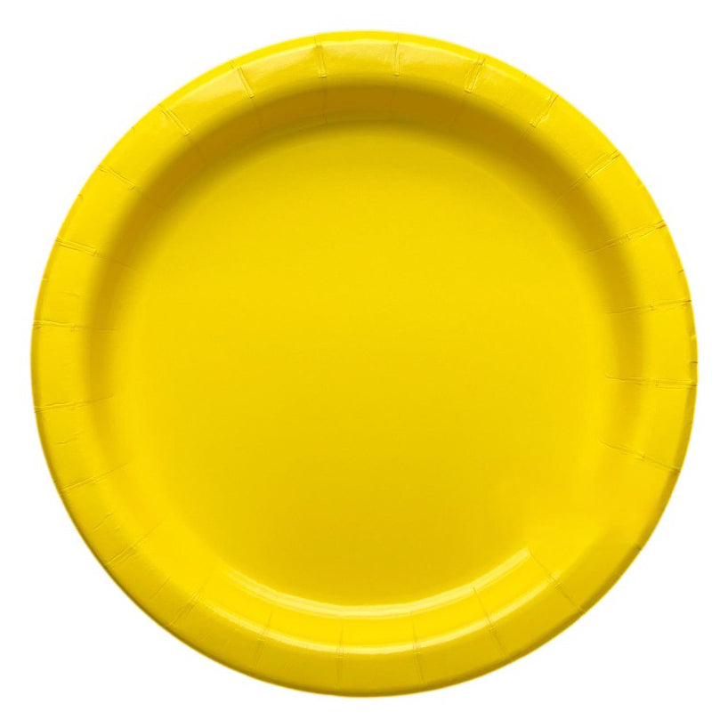 9" Solid Color Paper Plates Set (set of 10 plates) - Avbl in 7 colors