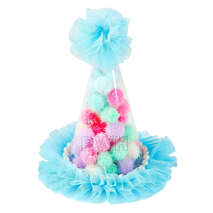 Sparkly holographic party hat in assorted colors for birthday parties and event decorations from Party Wholesale Hub India.