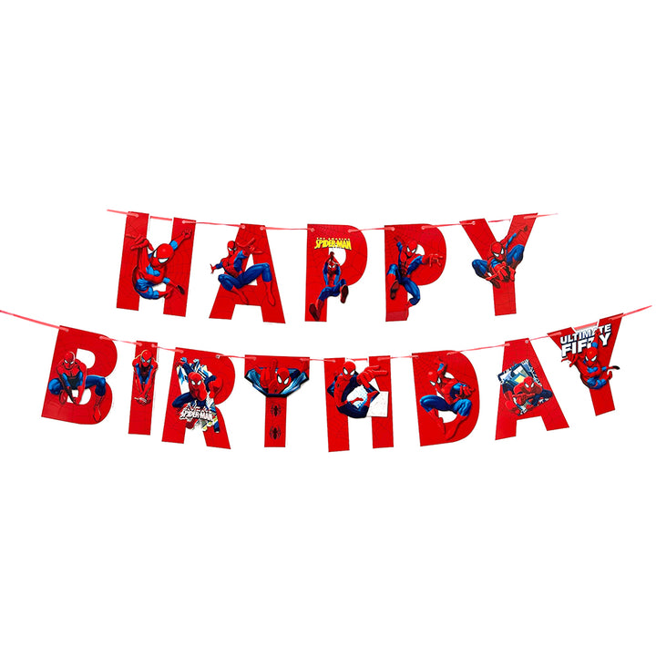 Spider Man Happy Birthady Banner -Party wholesale hub