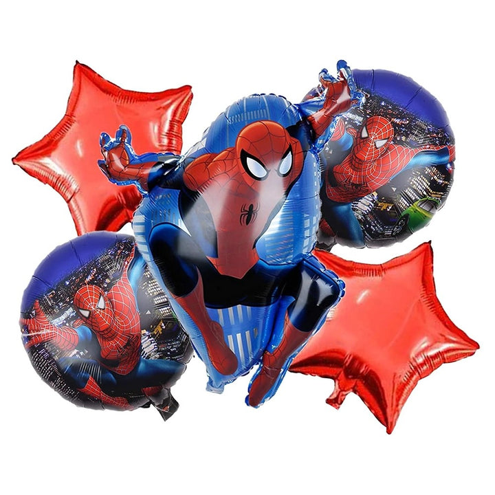Spiderman 5 in 1 Foil Balloon Set-Party wholesale hub