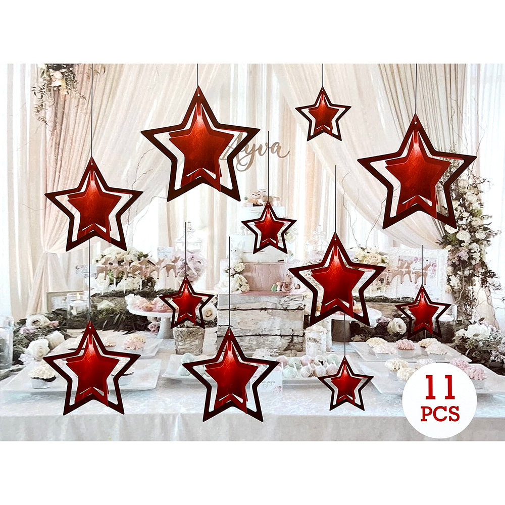 Star  Hanging Swirls Decoration Set-party wholesale hub