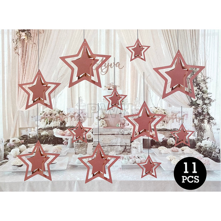 Star Hanging Swirls Decoration Set [11 Pcs Set]