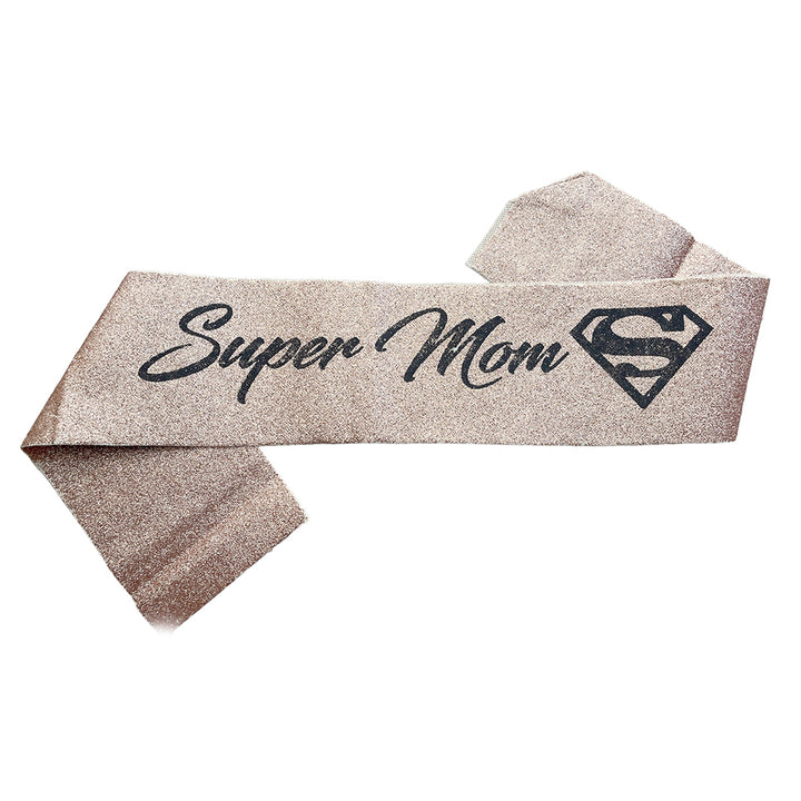 Super Mom Glitter Sash - Assorted Colors Party wholesale hub