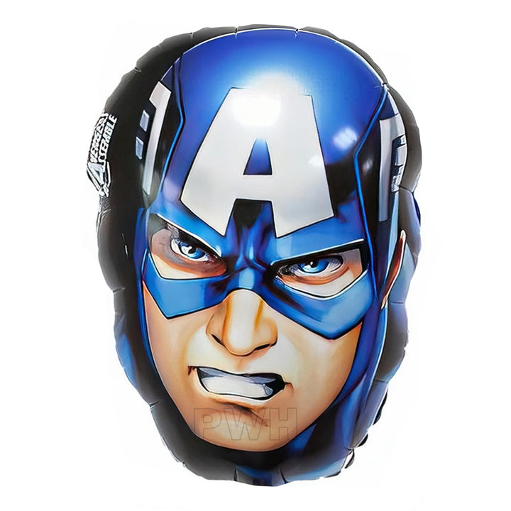 Superheroes Face Foil Balloons - Assorted Characters [1 Pcs]
