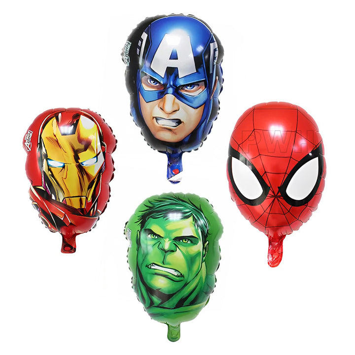 Superheroes Face Foil Balloons - Assorted Characters [1 Pcs]