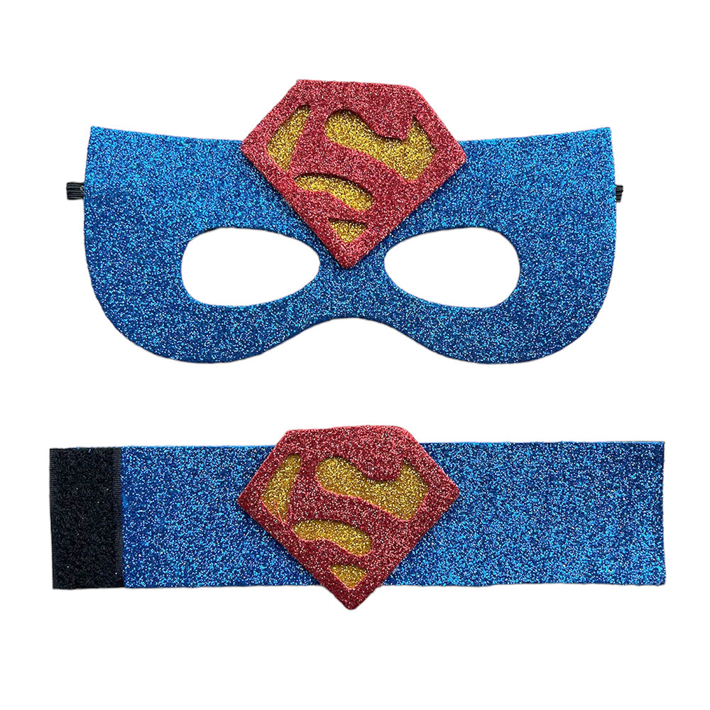 Superman Superheroes Mask and Wrist Bands Set - Party wholesale hub