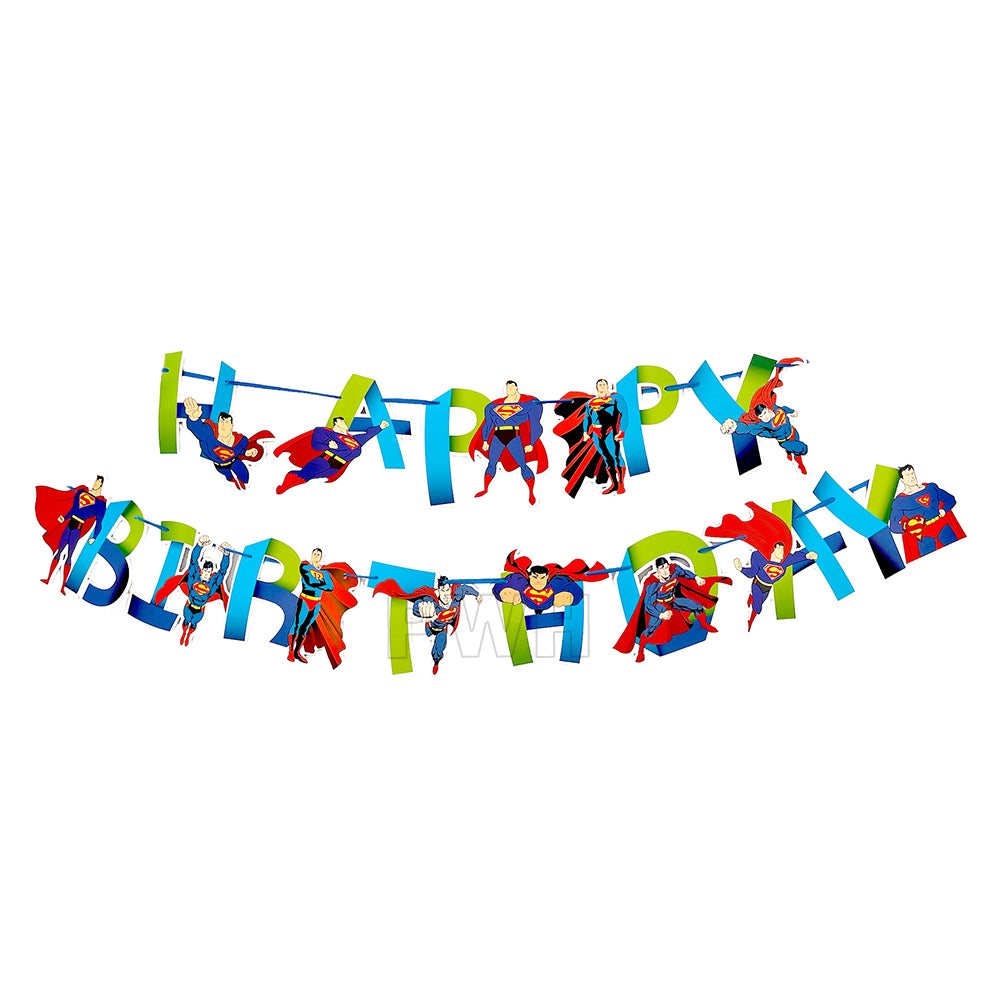 Superman Theme Birthday Wall Banner