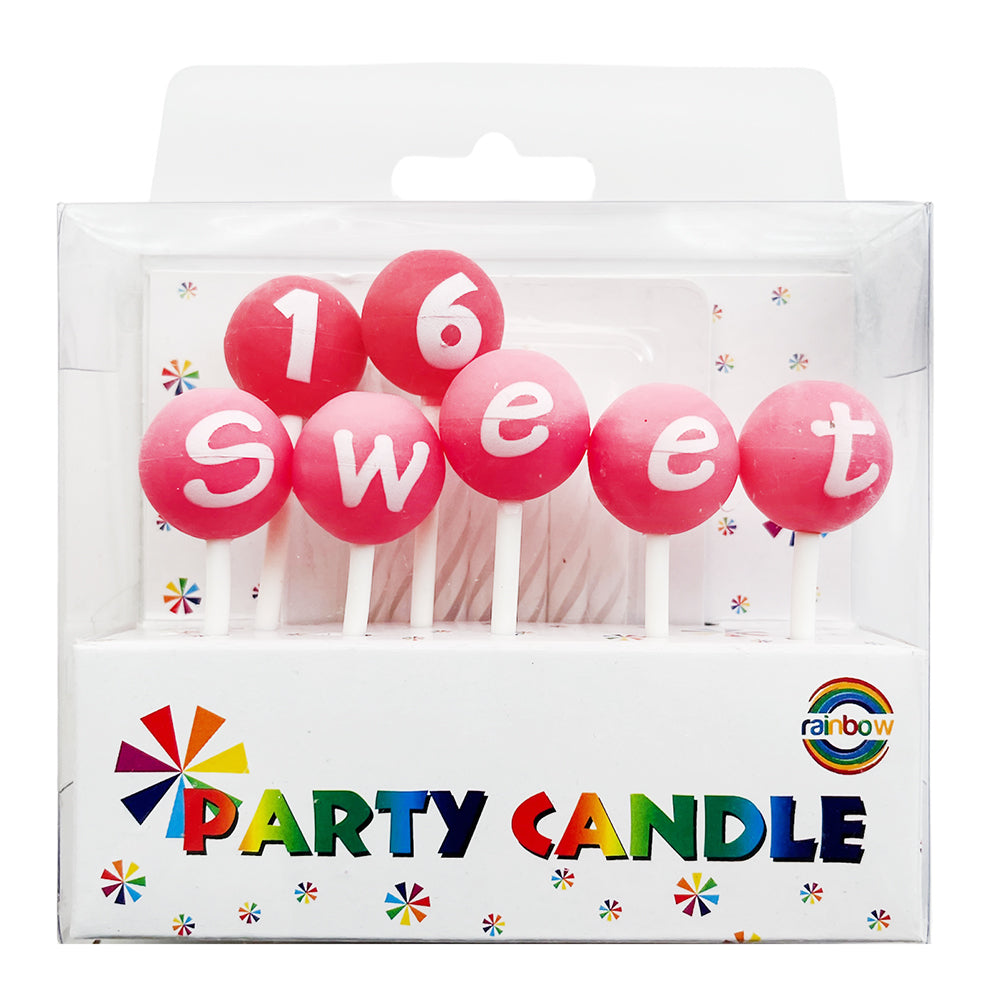 Sweet 16 Birthday Cake Candle - Party wholesale hub