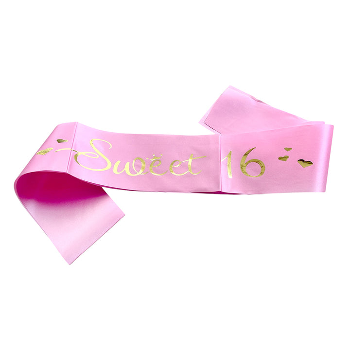 Sweet 16 Birthday Party Sash - Assorted