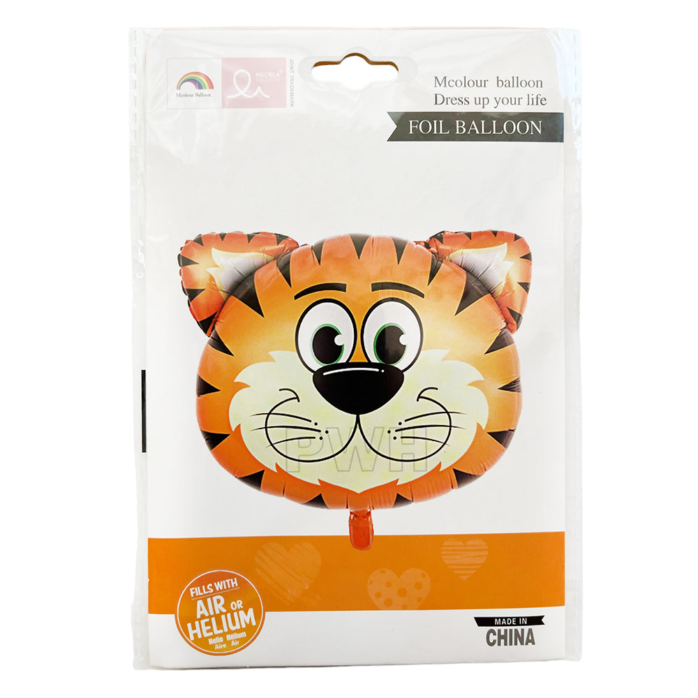 Tiger Face Printed Foil Balloon