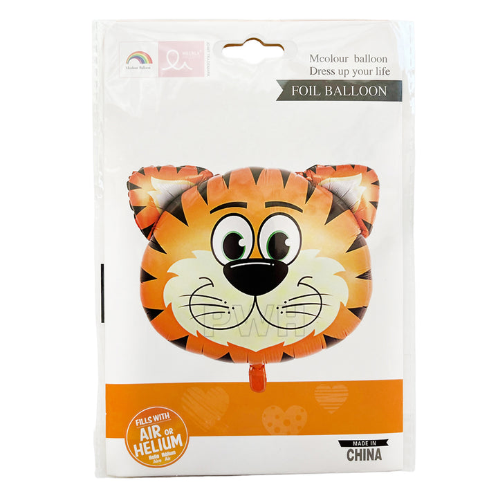 Tiger Face Printed Foil Balloon
